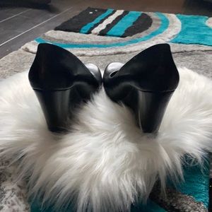 INC black leather shoes